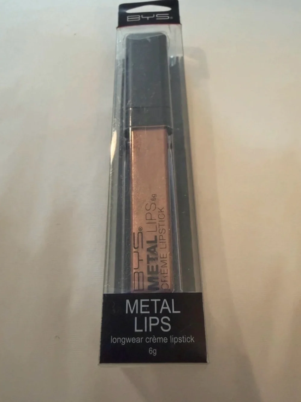 BYS Metal Lips Bronzed Medal Metallic Crème Lipstick 6g NEW